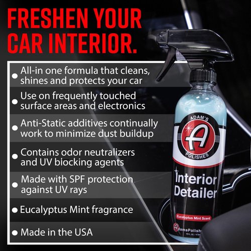 Adam's Polishes Interior Detailer (5 Gallon) - Total Car Interior Cleaner, Protectant & Dressing | Leather Conditioner | UV Protection Vinyl, Dashboard, Screen, Seat Cleaner & More