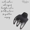 Parcelona French Paw Grey Black Streaks Wide Side Slide In Jaw Yoga Hair Claw Clip