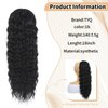 TYQ Curly Ponytail Extension Drawstring Ponytail for Black Women Natural Black Curly Clip in Hair Extensions Ponytail Extension Synthetic Hairpiece for Daily Party(18 Inch,Natural Black)