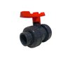 ERA True Union Ball Valve Sch 80 1/2' inch (3 Pack) Whit O-Ring and Threaded and Sockett Connections Easy to Use Lever