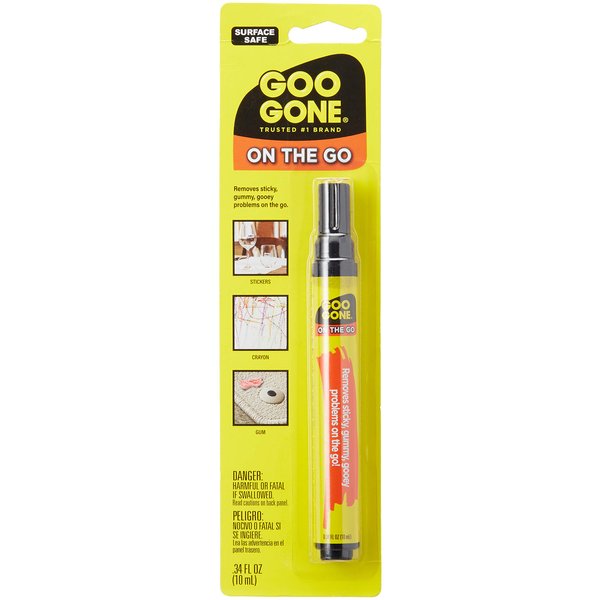 Goo Gone on the Go Pen - Adhesive Remover - Quickly Removing Stubborn Stickers Crayon Tape and More