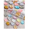 24 Grid Holographic Nail Art Foil Flakes, EBANKU Nail Foil Flakes Glitter Nail Sequins Confetti Gold Silver Irregular Glitter Mirror Effect Acrylic Nail Powders Nail Foil Paillette for Nail Decoration