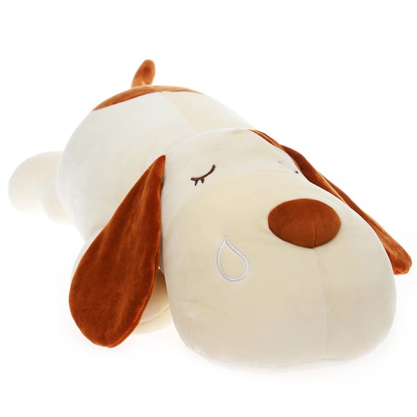 ERDAO Dog Plush Pillow, Soft Dog Stuffed Animals Toy Dog Plushie Body Pillow Gifts for Kids Girls Boys (Brown, 17.7 inch)