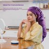 Segbeauty Bonnet Hooded Hair Dryer Attachment, XL Adjustable Deep Conditioning Cap, Upgraded Drying Heat Cap with Elastic Strap for Curly Hair Nursing Oil Treat-Ment Fast Drying Styling Purple