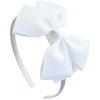 Kistreao Bow Headband White Hair Bows Hair Bands Cute Ribbon Hair Accessories for Women Girls Wedding Party Favors Supplies