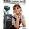 AM FM Walkman Radio:900mAh Rechargeable Portable Transistor Pocket Radio with Best Reception Digital Tuning, LCD Screen,Stereo Earphone Jack, Sleep Timer and Alarm Clock for Jogging,Walking Grey