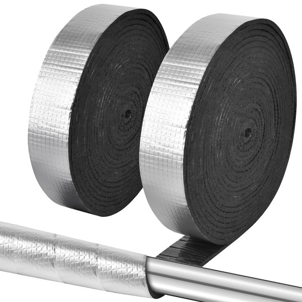 Pipe Wrap Insulation - 33 ft Outdoor Pipe Foam Insulation Tape Self Adhesive for Winter Freeze Protection Insulation Wrap - Aluminum Foil Finish-2"x 33FT