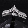 Woeoe Pearl Bride Wedding Crowns Silver Queen Tiara and Crown Rhinestone Bridal Women Crown Headband Princess Tiaras for Birthday Party Bridesmaids