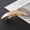 Set of 2 Simple French Hair Barrettes Spring Hair Clip Women Metal Gold and Silver Hairpins Hair Jewelry (Oval)