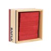 KAPLA 40 Squares Red - Wooden Construction Set - 40 Red Colored Building Planks - for Ages 3+