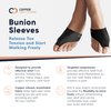 Copper Compression Bunion Corrector Relief Sleeve - Gel Cushion Pads - Copper Infused - Orthopedic Brace Big Toe Alignment - Hallux Valgus Relief - Straightener Spacer Fit for Women & Men - 1 Pair
