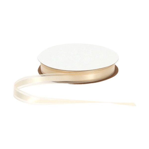 Offray Garbo Satin and Sheer Craft Ribbon, 5/8-Inch Wide by 20-Yard Spool, Ivory