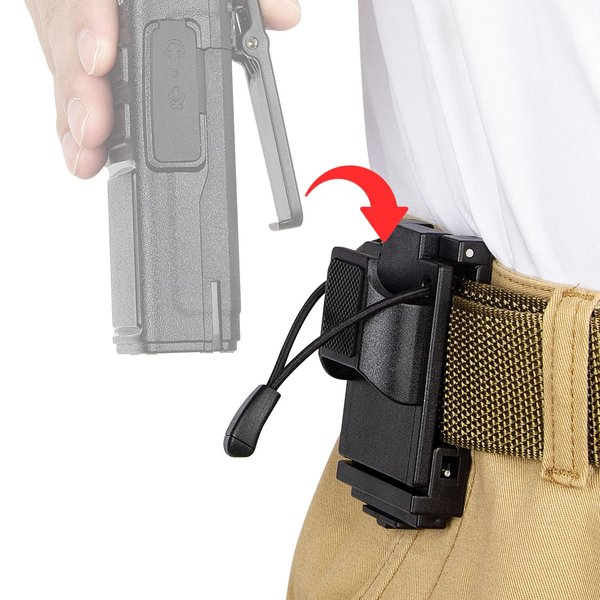 iGuerburn Tactical Radio Holder Duty Belt Accessories (ONLY Fits Belts Up to 2''), Walkie Talkie Holder Radio Holster Clip Law Enforcement Accessories for Motorola, BaoFeng, Midland, Hytera Radios