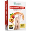 Lavinso Peach Foot Peel Mask for Dry Cracked Feet - 4 Pack - Dead Skin Remover Foot Mask for Cracked Feet and Callus - Exfoliating Feet Peeling Mask for Soft Baby Feet