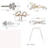 6pcs/Set Rhinestone Hair Side Clips,Pearl Rhinestone Bangs Clip Shiny Chain Tassel Hair Clip Elegant Bow Butterfly Hair Barrette for Women Girls