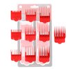 Supreme Trimmer Magnetic Guide Combs for Clippers | CMG100 Hair Clipper Guards, 10 Cutting Lengths | Red
