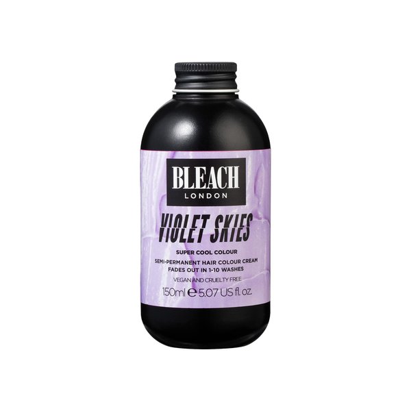 BLEACH LONDON Violet Skies Super Cool Color - Semi-Permanent Hair Color, Pastel Lilac, Vegan, Cruelty Free, Vibrant Temporary Hair Color Cream 5.07 fl .oz