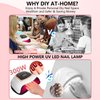 UV LED Nail Lamp with 72 Beads, 300W UV Light Nail Dryer for Gel Polish, Fast Gel Nails Curing Lamp with Auto Sensor and 4 Timer Settings, Professional Nail Art Drying Lamps Light for Home (White)