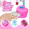 Sikcurg Kids Nail Polish Set for Girls, Kids Nail Art Kit with Nail Dryer, Nail Polish, Glitter Powder, False Nails, DIY Sticker, Birthday Christmas Gifts for Girls Ages 5-12
