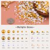 80g Flatback Pearls and Rhinestones for Crafting, White Brown 3-10mm Resin Rhinestones and Half Pearls for Bedazzling, Nail Art and Dec with 3pcs 10ml B7000 Jewelry Glue, Tweezer and Pickup Pencil