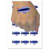 Blimp Dirigible Zeppelin Airship Silhouette Temporary Tattoo Water Resistant Fake Body Art Set Collection - 15 2" Tattoos (1 Sheet)