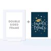Andaz Press Navy Blue and Gold Glittering Graduation Party Collection, Framed Party Sign, Double-Sided 4x6-inch, Sweets & Treats, 1-Pack, Includes Reusable Frame