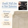Easyouth Weft Hair Extensions Platinum Blonde Human Hair 22inch Sew in Hair Extensions Real Human Hair Double Weft Blonde Hair Extensions Sew in Extensions 100g