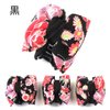 Japanese Claw Clip with CHIRIMEN and Chiffon Ribbon (Black)