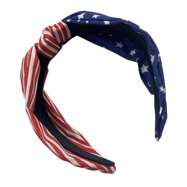 Beatifufu yoga hairbands 4th of july headband for women USA cross headband red white and blue hair accessories facial headband usa flags girls knotted headbands headgear Spa Miss fabric