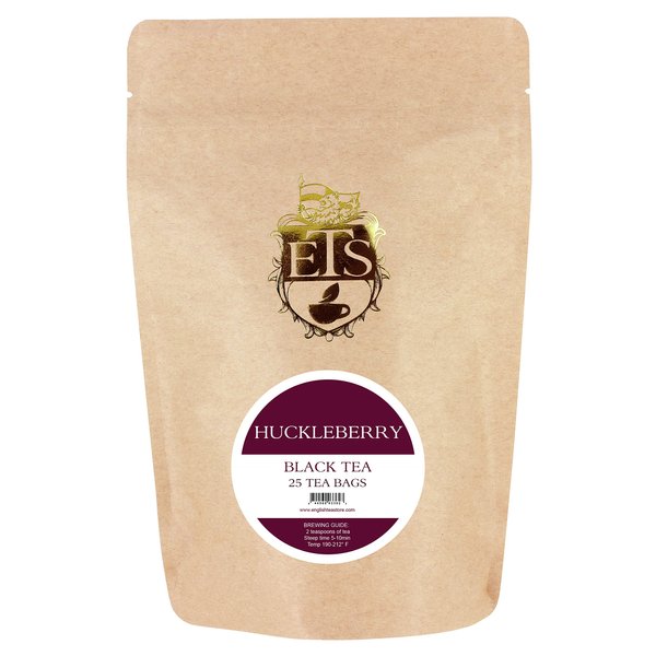 English Tea Store Flavored Black Teabags Huckleberry, 25 Count
