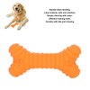 Dog Chew Bones Toy,Latex Squeaky Dog Toy,Pet Puppy Cat Squeaky Chewing Play Toys Bone Shaped Toys for Puppy (Orange)