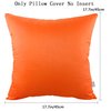 Thmyo 4-Pack 100% Cotton Comfortable Solid Decorative Throw Pillow Cases Square Cushion Cover Pillowcases Sublimation Blank Pillow Cover Halloween Fall Orange DIY Throw Pillowcase(18x18inch/45x45cm)