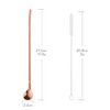 Color ME 10 pcs Metal Straw Spoons with 2 Cleaning Brushes, Reusable Drinking Spoon Straws for Iced coffee, Iced tea, Milkshake, Cocktail, Smoothies