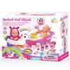 G.C Baby Doll Bath Set Toys with Bathtub & Unicorn Float & Bathrobe Feeding Caring Doll Accessories Toys Playset Toddlers Pretend Play Gifts for Girls Kids 3 4 5 6+ Years Old