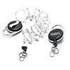 SAMSFX Tape Measure Retractor Fly Fishing Zinger Retractors Carabiner Style Clip on Back Tether Tools Badge Holder (2PCS in Pack)