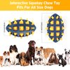 CoubonTail Dog Toy Ball, Dog Spiky Toy Ball with Squeaker, for Floating Chewing Fetching and Interactive Play (Yellow)