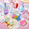 JOYIN 12 Packs Valentine's Day Cards with pop Fidget Keychain Toys, Stress Anxiety Relief Fidget Toys with Cards for Kids Valentine's Classroom Exchange Prizes, Valentine's Day Party Favors