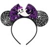 TIESOME Halloween Mouse Ears Headband, Halloween Mickey Ears Headband Party Decor Halloween Sequin Bows Ghost Headbands for Cosplay Party Favors
