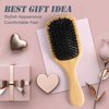 FORANYO Boar Bristle Hair Brush, Soft Bristle Hair Brush Boar Bristle Brush for Thick Hair Fine Hair, Paddle Hair Brush Boar Brush For Women Men