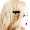 Sup-Coente Gothic Hair Clips Bat Wings Mini Goth Hair Accessories Black Punk Halloween Small Hairclip For Women