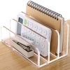 SANRUI 3 Compartments Mail Organizer Letter Holder for Desk ,Vertical Letter Holder,File Sorter Acrylic Desk Organizer Office Supplies,Clear
