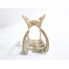 Faux bamboo wood medium/small metal hair claw clip barrette