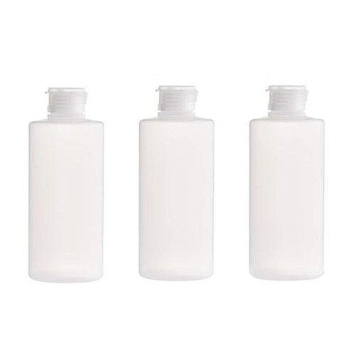 QUUPY 3Pcs 200ml/6.8oz Empty Refillable Clear Plastic Soft Tube Squeeze Bottle With Flip Cap Travel Bottle Makeup Cosmetic Toiletries Packing Storage Containers for Shampoo Shower Gel Toner Lotion