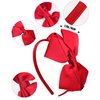 2 Pack Christmas Red Bow Ribbon Headbands for Little Girls Toddlers Cosplay Princess