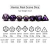 Haxtec Metal DND Dice Set Purple Black Real Scene D&D Metal Dice Set for Dungeons and Dragons TTRPG DND Gifts Elderitch Blast