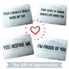 Better Me Love Bombs Kindness Cards - 111 Appreciation Cards & Gratitude Cards, Love Notes for Him & Just Because Gifts for Her, Valentines Day Gratitude Gifts (White & Gold)