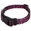 Country Brook Petz - Deluxe Pink Leopard Dog Collar - Made in The U.S.A. - Animal Prints Collection Featuring Wild Designs (1 Inch, Medium)