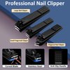 BLESWIN 10 in 1 Manicure Set, Professional Manicure Pedicure Kit for Women, Nail clipper Set for Men, Nail Care Kit with Leather Travel Case, Travel Nail Kit for Friends Parents Gift (Black)