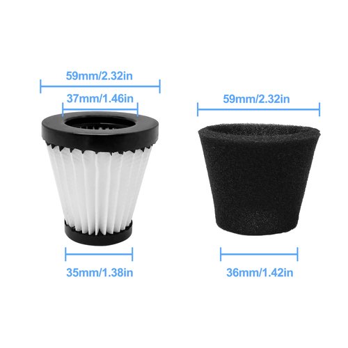 Smilefil 3 Pack Handheld Vacuum Cleaner Filter Compatible with Dirt Devil Scorpion Handheld Vacuum Cleaner Style F117, Compare to Part #AD40117