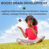 3 Pc Juggling Balls Kit - Light Weight Juggling balls for Beginners & Professional, 3 Ball Juggling Set Great for Kids & Adults Professional to Learn Juggle Skill - Colorful 4 Panel Design